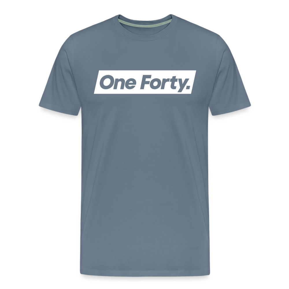 Official One Forty Logo T-Shirt [Steel Blue] - steel blue