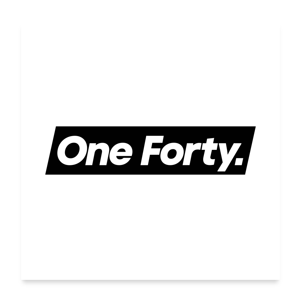 Official One Forty Logo Poster [White] - white